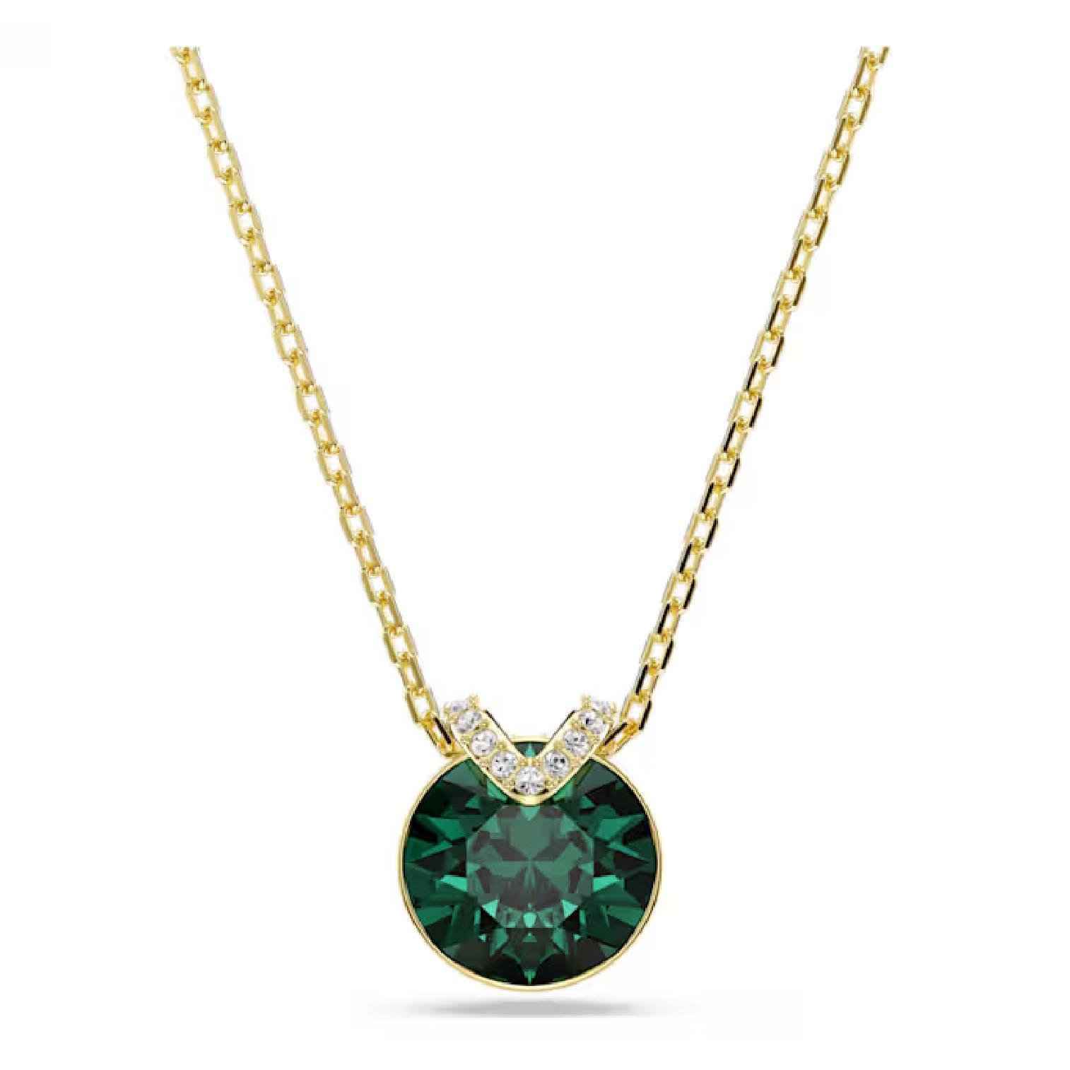 Swarovski Bella Necklace - Yellow and Green Crystal Drop