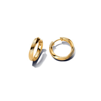 Pandora 14KYGP Twisted Essence Hoop Earrings