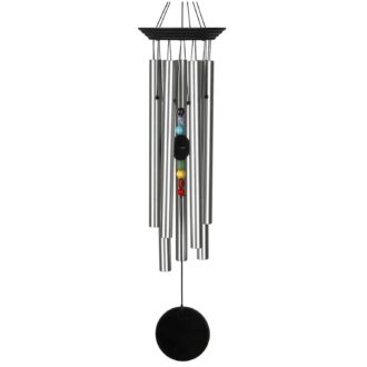 Large Silver Windchime: Chakra Seven Stones