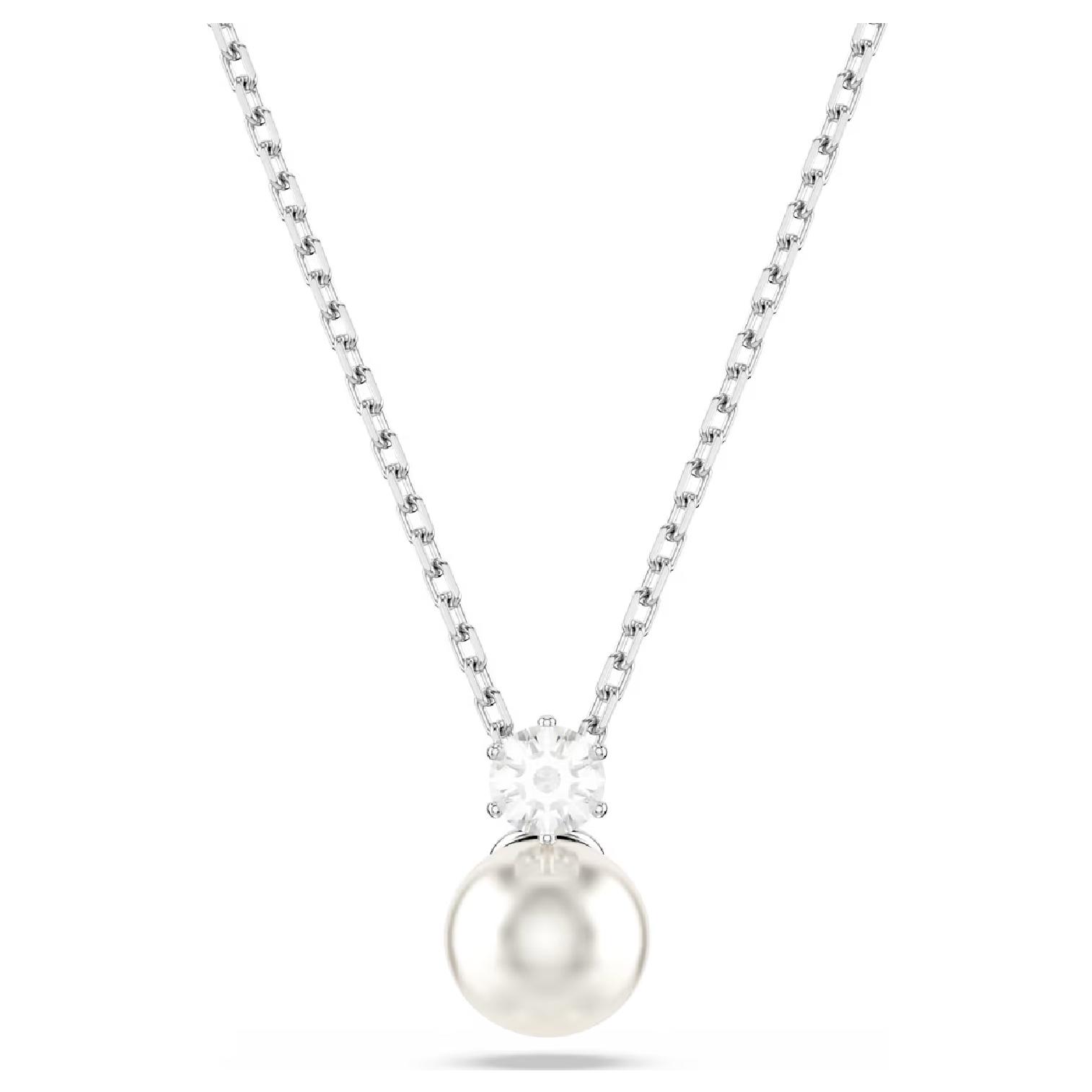 Swarovski Matrix Pearl Drop Pendant with CZ
