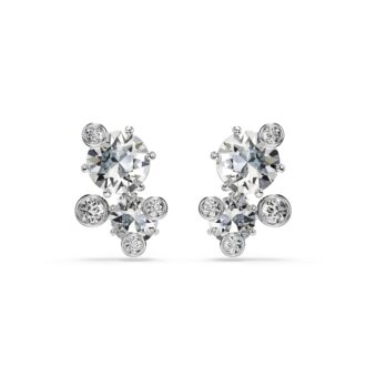 Swarovski Constella Multi-Crystal Stud Earrings - Colorful Elegance