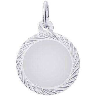Rembrandt Extra Small Diamond Faceted Disc Charm