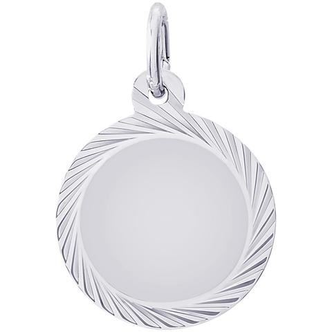 Rembrandt Extra Small Diamond Faceted Disc Charm