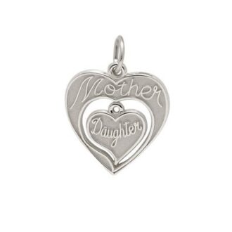 Mother & Daughter Breakaway Charm in Sterling Silver by Rembrandt Charms