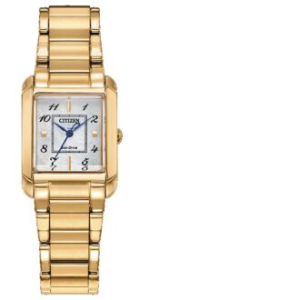 Citizen Ladies Yellow Stainless Steel Dress Watch