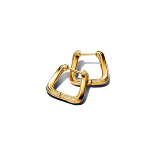 Pandora 14KYGP Twisted Essence Hoop Earrings