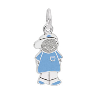 Rembrandt Boy with Baseball Cap Charm in Sterling Silver