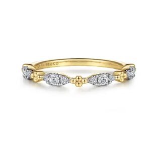 Gabriel Bujukan Stackable Ring with .20ctw Round Diamonds in 14k Yellow Gold
