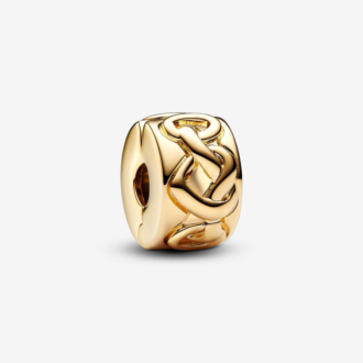 Pandora 14K Gold Plated Knotted Heart Clip Charm