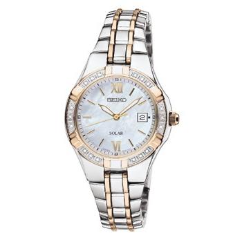 Seiko Women's Solar Watch with MOP Dial