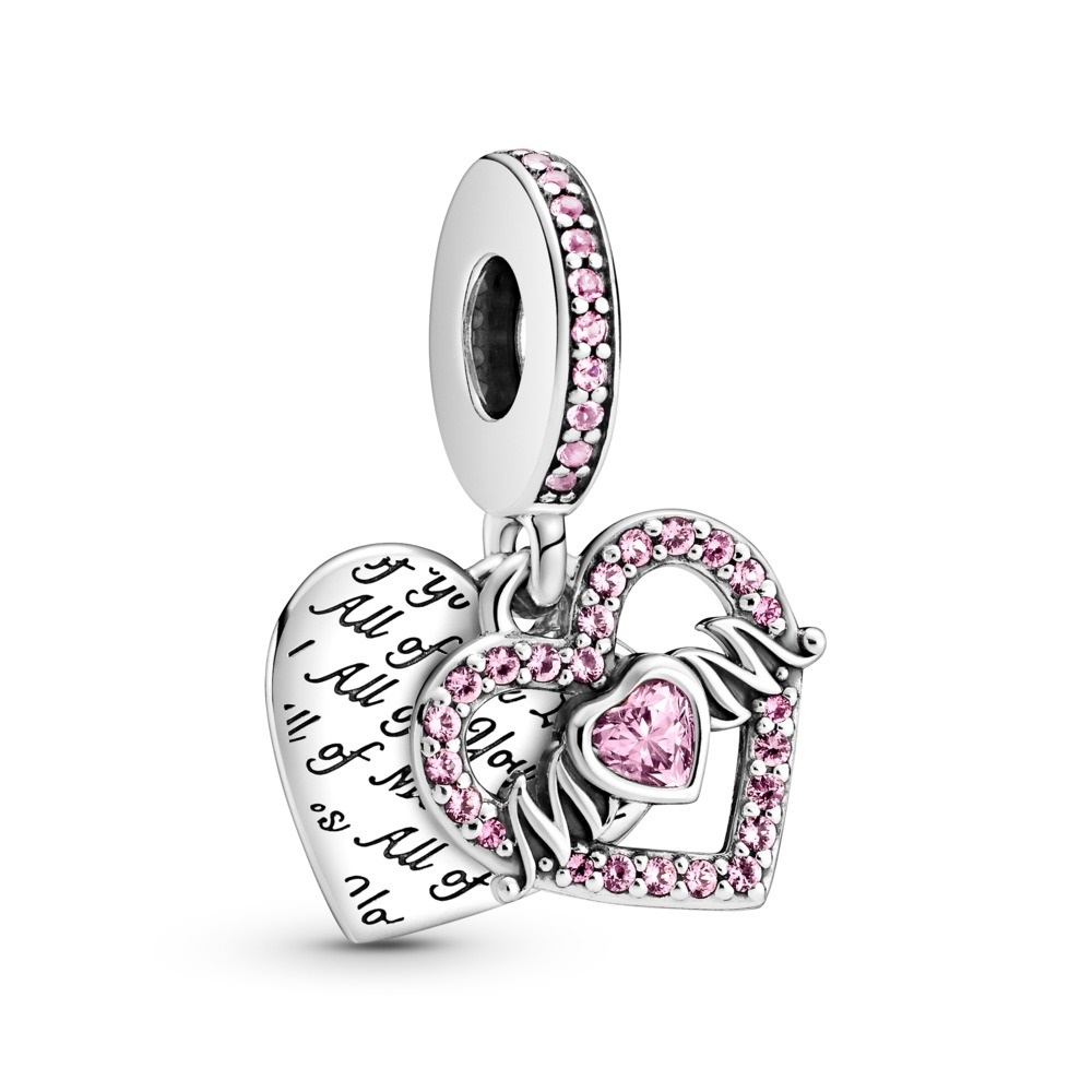 Pandora Heart & Mom Dangle Charm