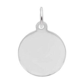 Rembrandt Petite Engravable Disc Charm in Sterling Silver