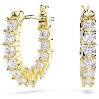 Swarovski Matrix Yellow Crystal Inside-Out Huggie Hoops