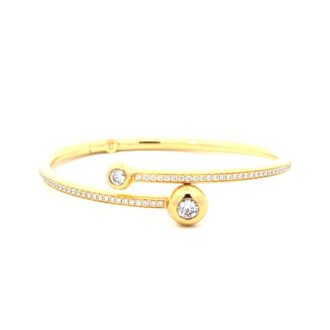 Hearts On Fire Dream Bypass Pavé Diamond Bangle 1.02ctw