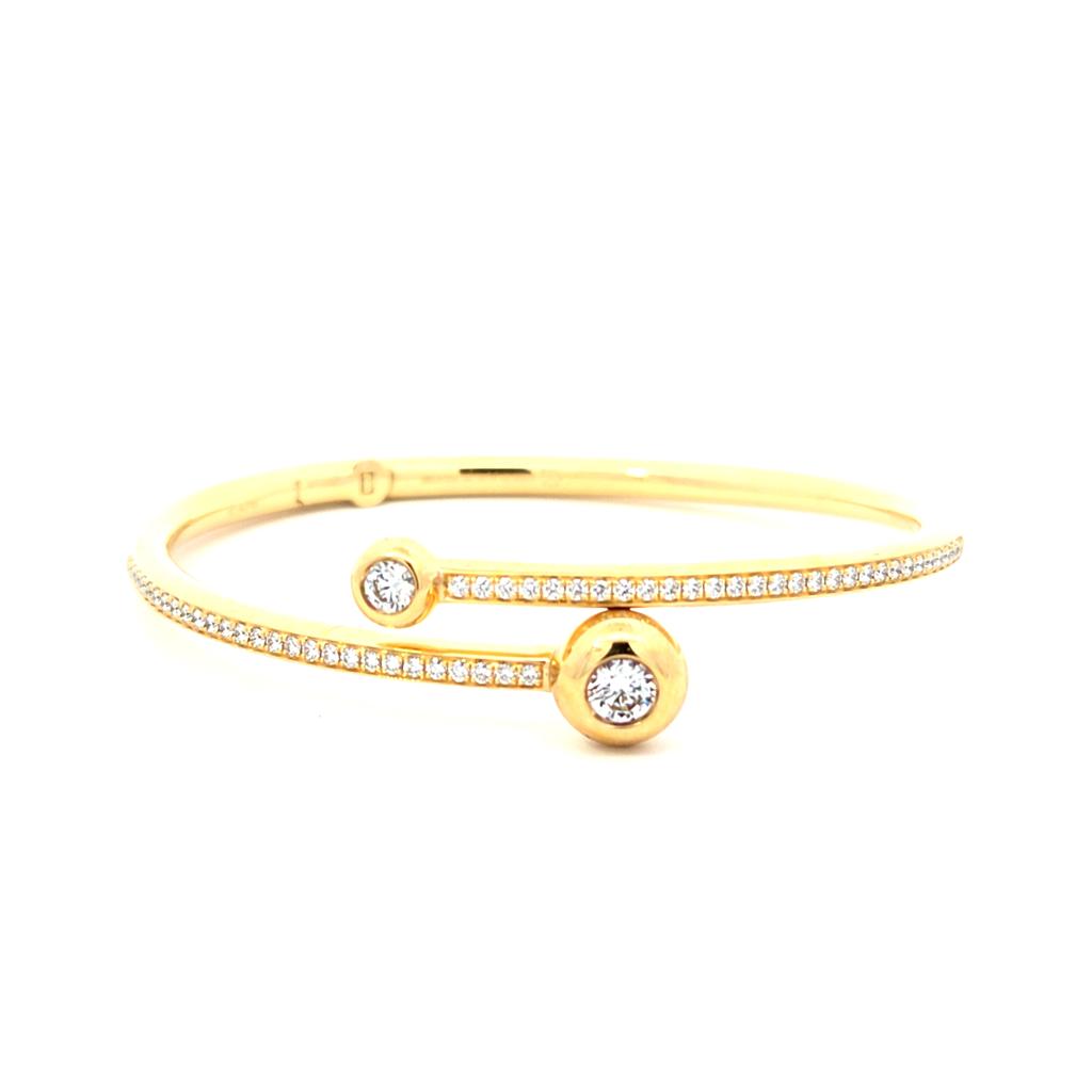 Hearts On Fire Dream Bypass Pavé Diamond Bangle 1.02ctw