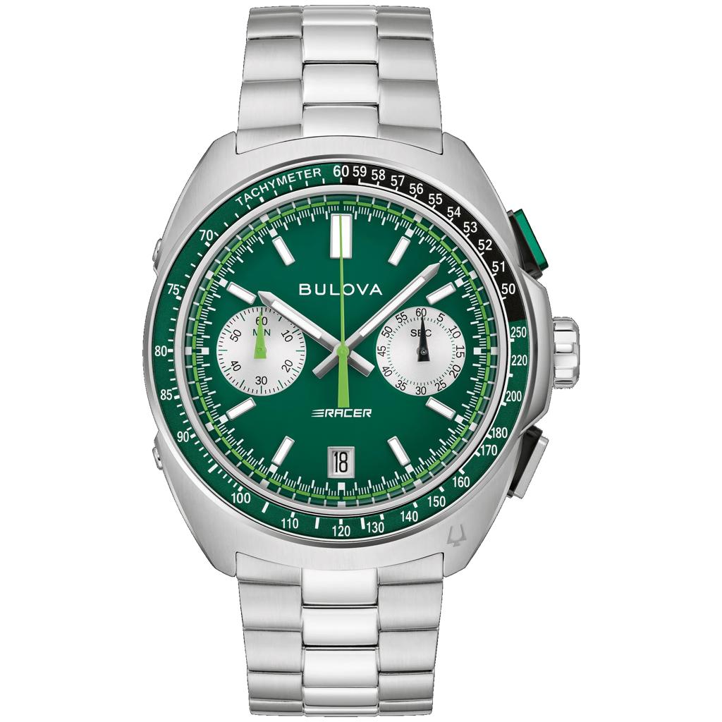 Bulova Men's Racer Chronograph Green Dial Sport Watch