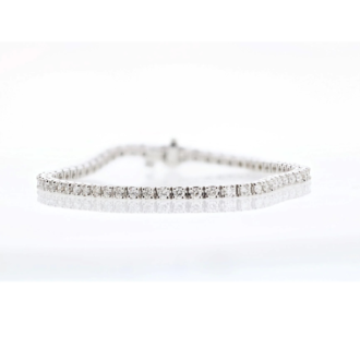 Tennis Bracelet with 10ctw Round Lab Grown Diamonds in 14k White Gold