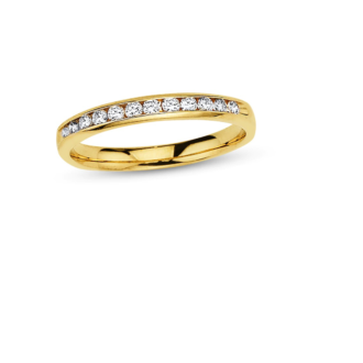 Channel Set Diamond Band with .33ctw in 14k Yellow Gold