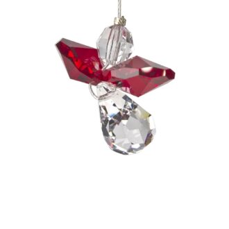 Celebrate each step and triumph guided by a divine protector, beautifully crafted in glimmering crystal for January babies. Showcasing a red garnet tone symbolizing trust and friendship, this figure elegantly adorns any setting. Signifying an angelic guardian's unending vigilance, it's an exquisite token radiating safety and endless blessings.