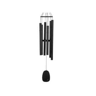 Woodstock Bells of Paradise Wind Chime, Black Aluminum 44"