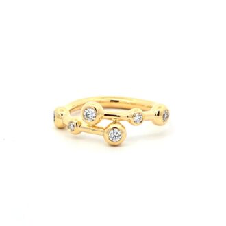 Hearts on Fire Dream Bypass Ring .32ctw 18k Yellow Gold
