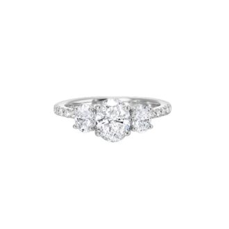 1ct Oval Lab-Grown Diamond Engagement Ring 14k Yellow Gold