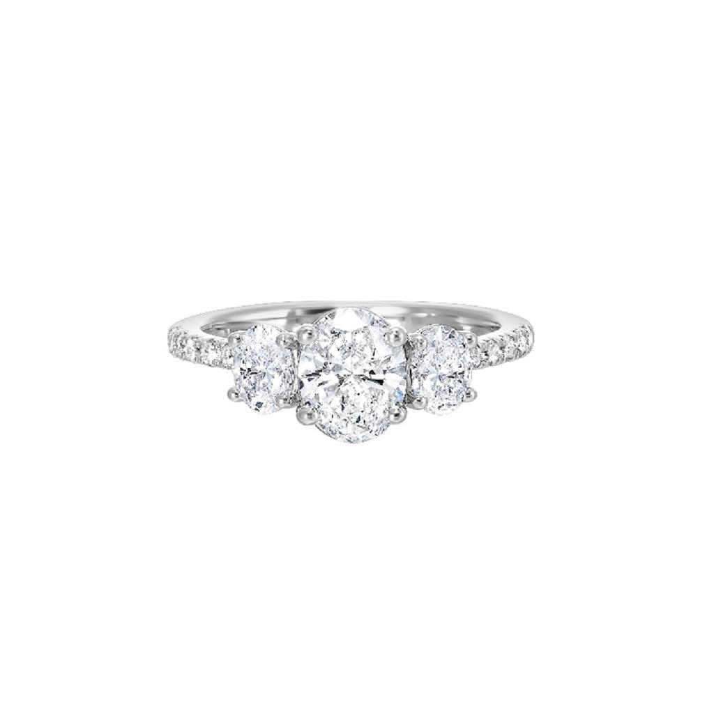 1ct Oval Lab-Grown Diamond Engagement Ring 14k Yellow Gold