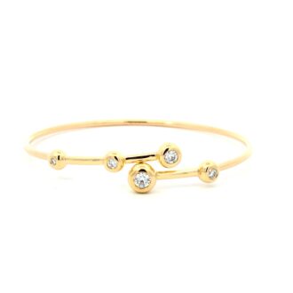 Hearts on Fire Dream Flexi Bangle .54ctw in 18k Yellow Gold