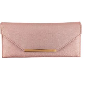 Pink Leatherette Jewelry Travel Case with Snap Closure