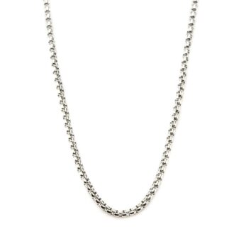 Inox 3mm Stainless Steel Box Chain Necklace, 24 Inch
