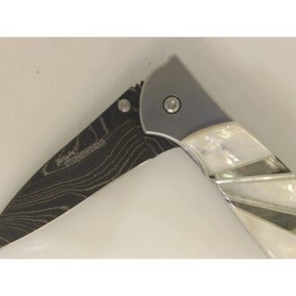 3.25in Kershaw Damascus Knife Abalone & Mother of Pearl