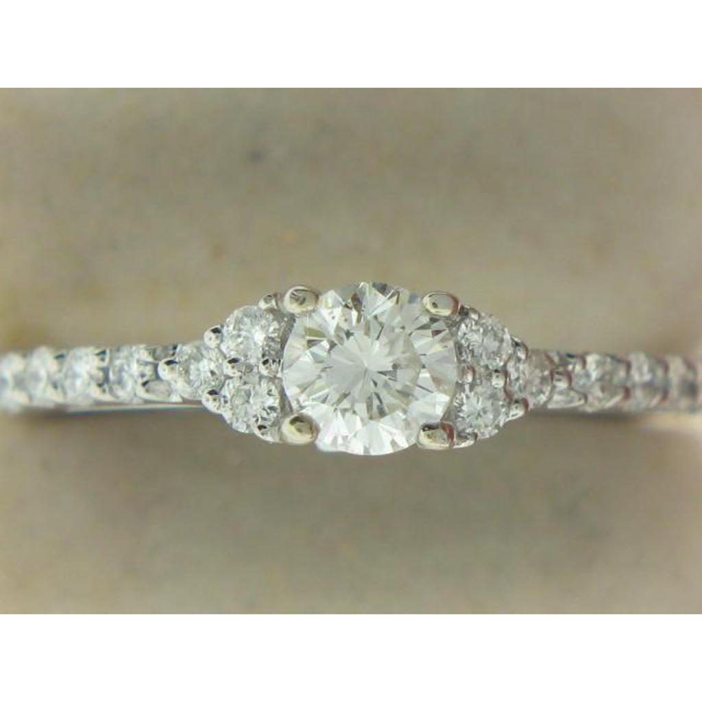 1/3ct Round Diamond & .29ctw Engagement Ring 14k White Gold