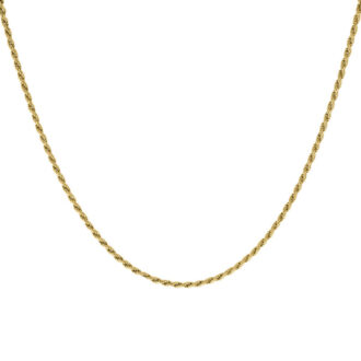 Rope Chain 2mm in Yellow Gold-Plated 24" Length