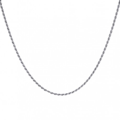 Rope Chain 2mm in Silver 18" Length with Lobster Clasp