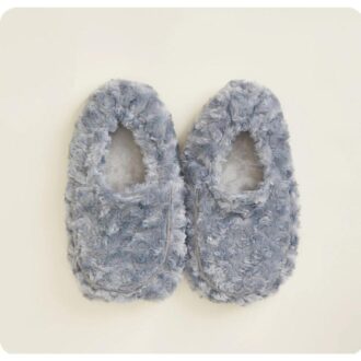 Warmies Curly Gray Plush Slippers