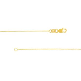 Box Chain 18" Length in 10k Yellow Gold