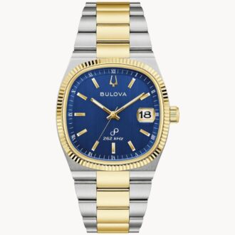 Bulova Men's Two-Tone Stainless Steel Blue Dial Dress Watch