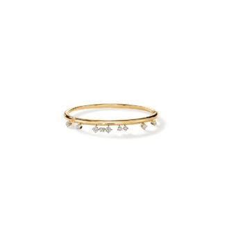 Hearts on Fire Barre Floating Diamond Bangle 18k Yellow Gold