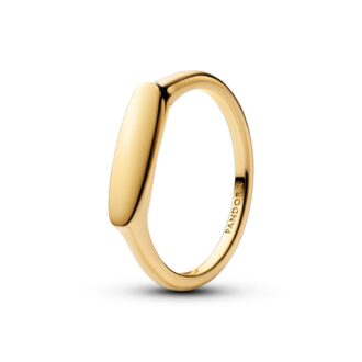Pandora 14K Gold Plated Engravable Bar Ring