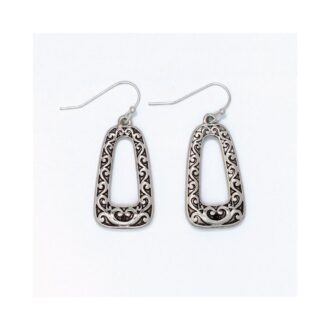 Silver Filigree Dangle Earrings