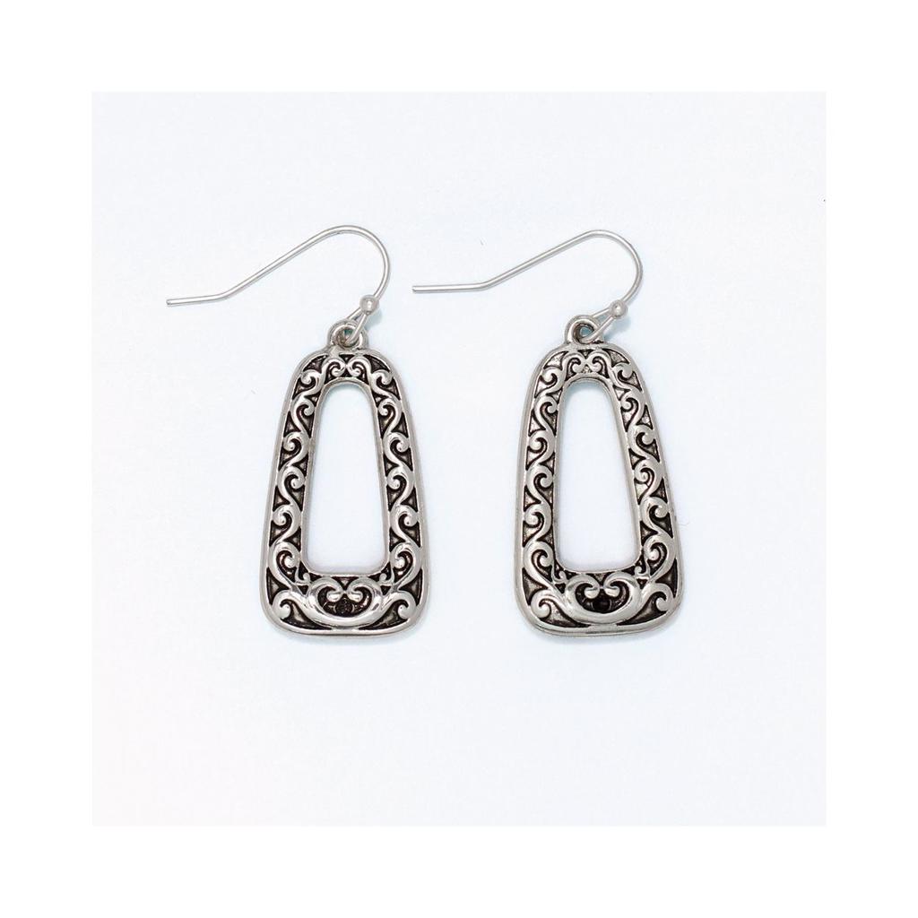 Silver Filigree Dangle Earrings