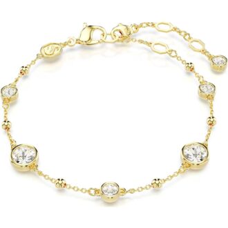 Swarovski Imber Yellow Bezel-Set CZ Station Bracelet 7.5"