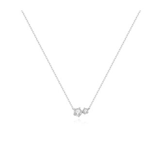 Ania Haie Sterling Silver Duo CZ Prong-Set Necklace