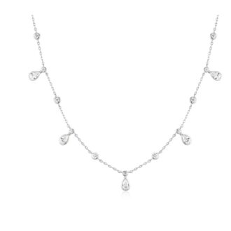 Ania Haie Silver Round & Teardrop Station Necklace