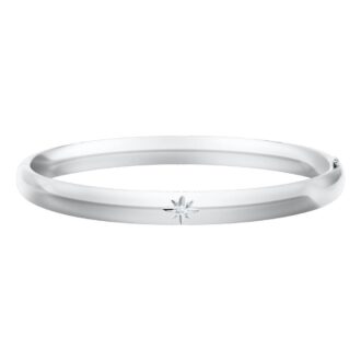 Sterling Silver Diamond Bangle Bracelet