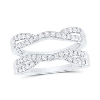 0.50 CTW Diamond Jacket Enhancer Ring in 14k White Gold