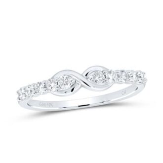 1/3 CTW Diamond Infinity Ring in 10K White Gold