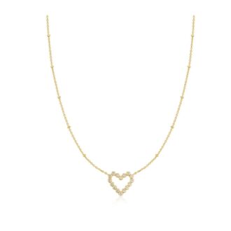 Ania Haie Gold-Plated Bezel CZ Open Heart Station Necklace