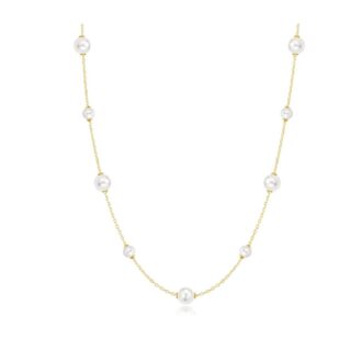 Ania Haie Yellow Gold-Plated Multi Pearl Station Necklace