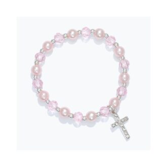 Little Love Crystal Cross Stretch Bracelet